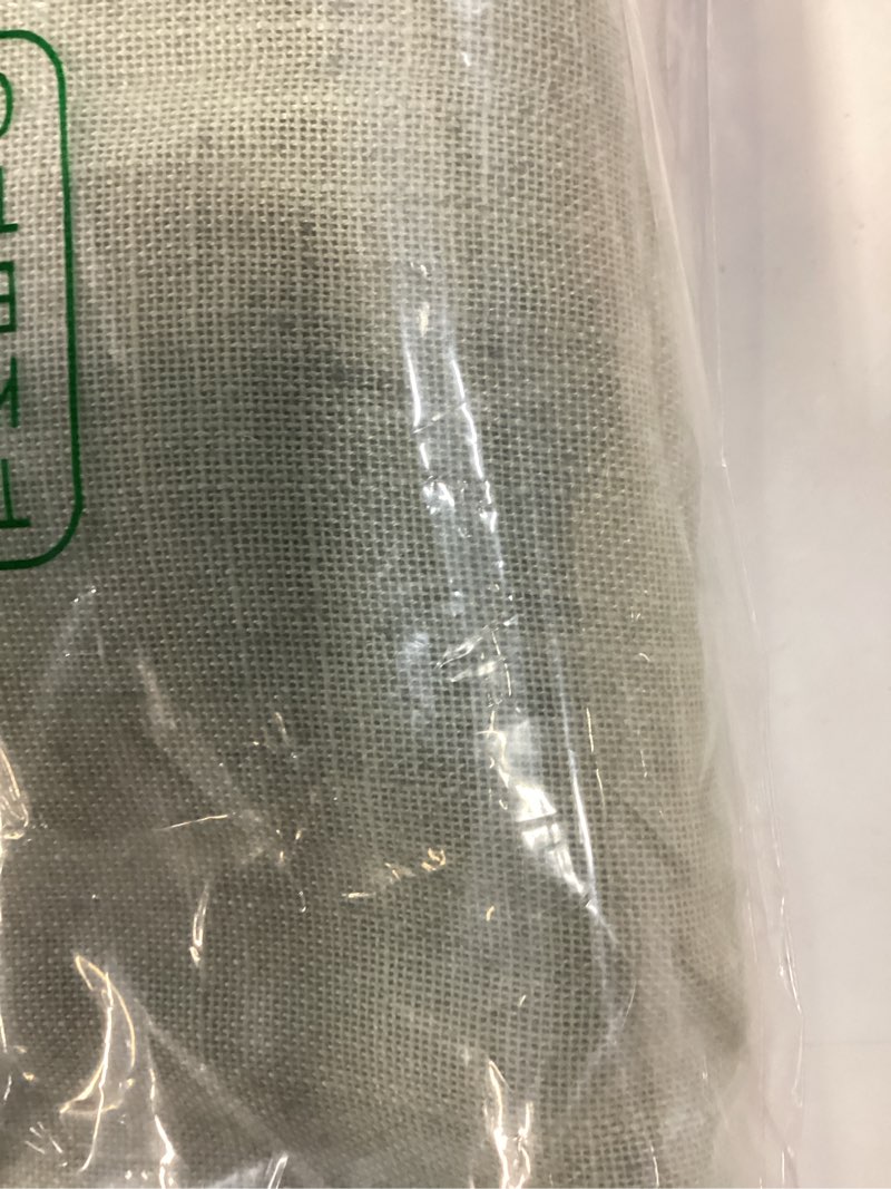 Condition photo showing As Is for sage green curtains 72 inch length for bedroom 2 panel set rod pocket back tab drapes semi sheer light reducing linen blend woven light green curtain for living room dividing closet laundry 38x72 long 38"w x 72"l (pack of 2) light sage