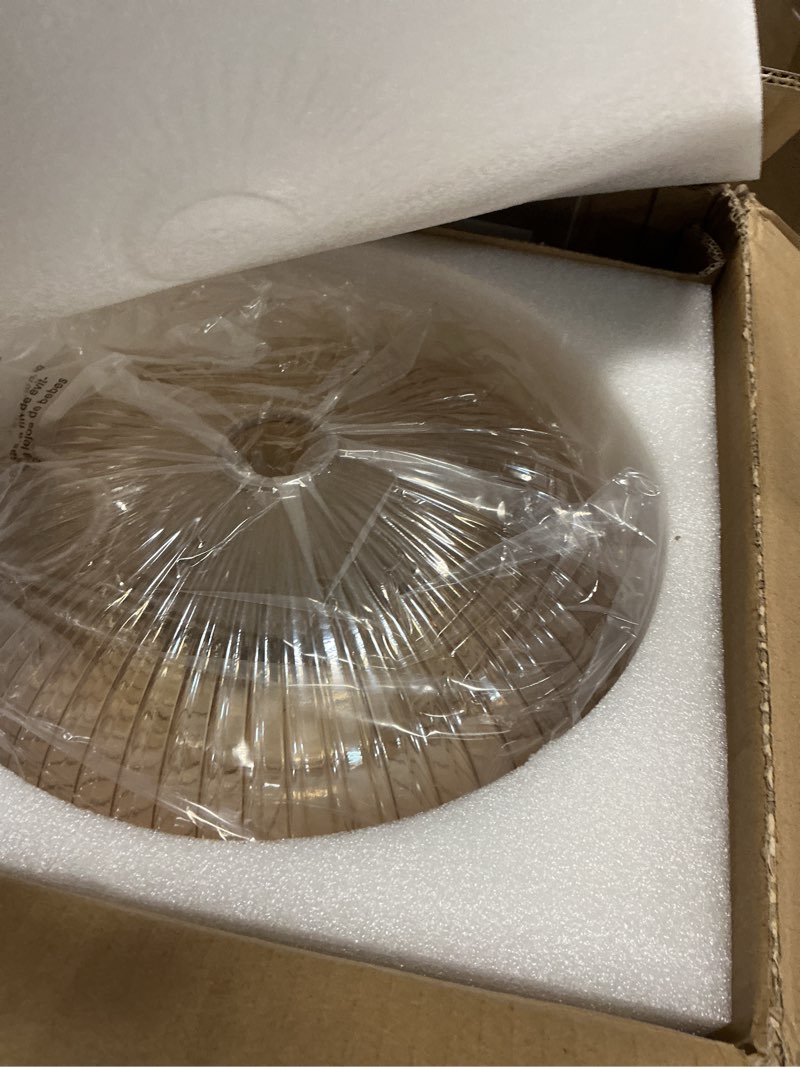 Condition photo showing Good Condition for KCO Lighting Amber Bubble Glass Ceiling Light Mid Century Modern Semi Flush Mount Ceiling Lights Farmhouse Gold Flush Mount Ceiling Light Fixture Large for Hallway Entryway Porch