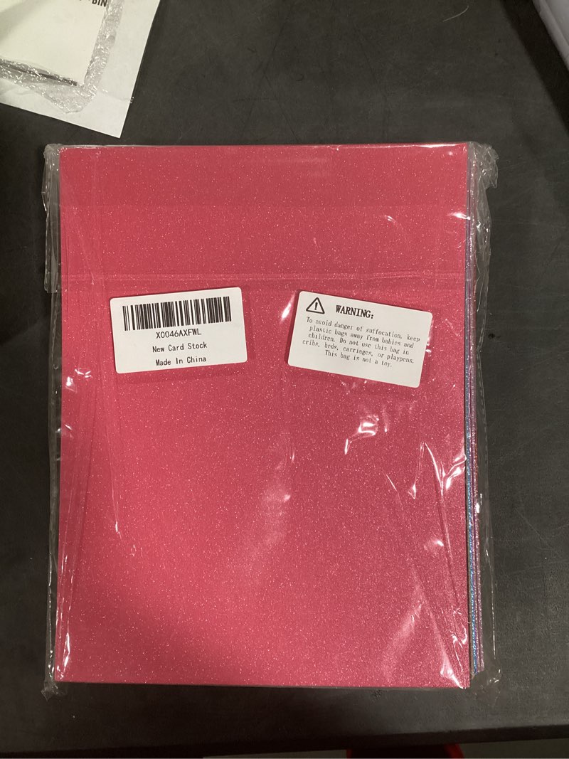 Condition photo showing New/Like New for OcePor Glitter Cardstock, 105 Sheets in 35 Colors Cardstock, Glitter Paper for Cricut, Crafts and DIY, 8.5”x11”Shimmer cardstock for Birthday, Wedding Party Decor(92 lb/250 gsm) 105 Sheets-35 Colors