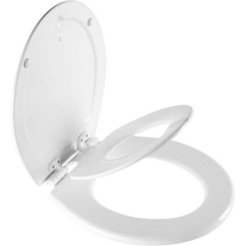 mayfair by bemis nextstep2 wood white round soft close toilet seat