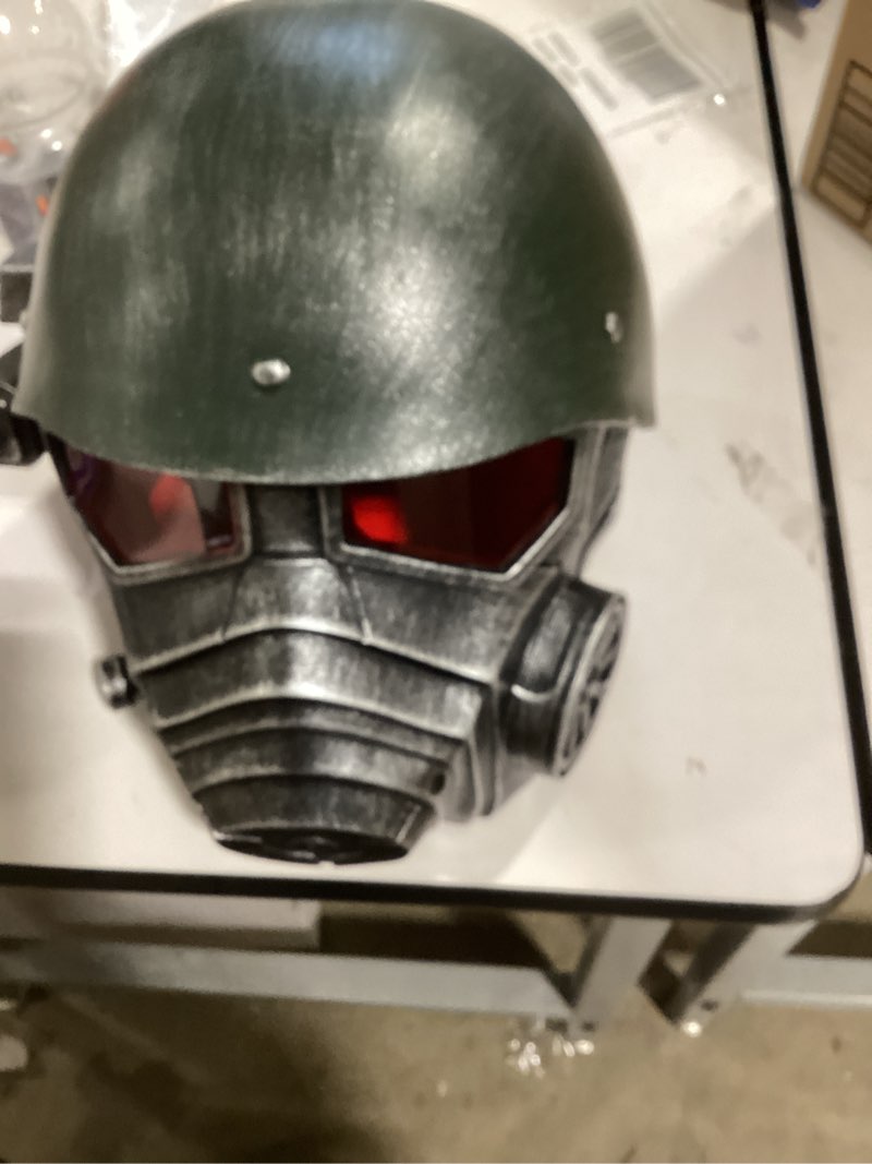 Condition photo showing As Is for ranger helmet fall power armor helmet cosplay deluxe halloween mask collectible prop