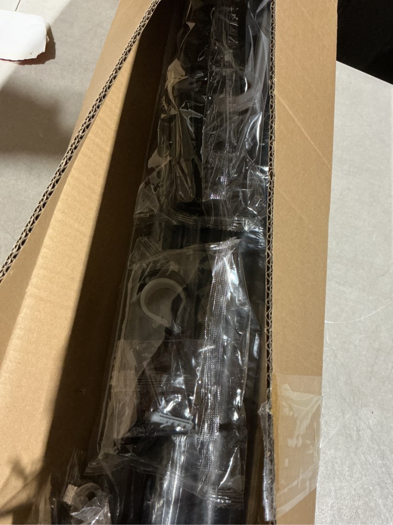 Condition photo showing Good Condition for Tension Curtain Rods No Drilling, Extra Long Tension Rod 41-139 Inch, Heavy Duty Shower Curtain Rod for Outdoor Patio Bathroom Windows Room Divider, Adjustable, Anti-Slip, No Rust, Black Black 41-139Inch