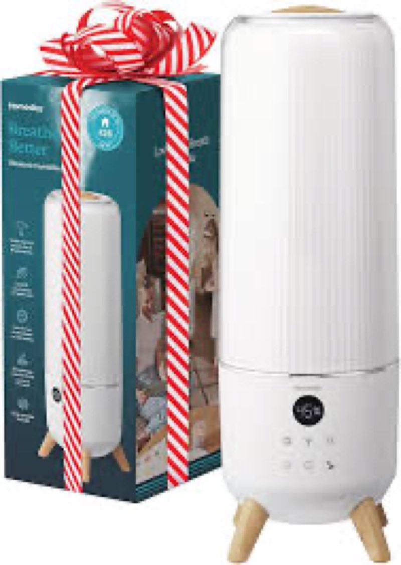 Homedics Ultrasonic Humidifier - Large Deluxe Air Humidifiers for Bedroom, Plants, Office - Top-Fill