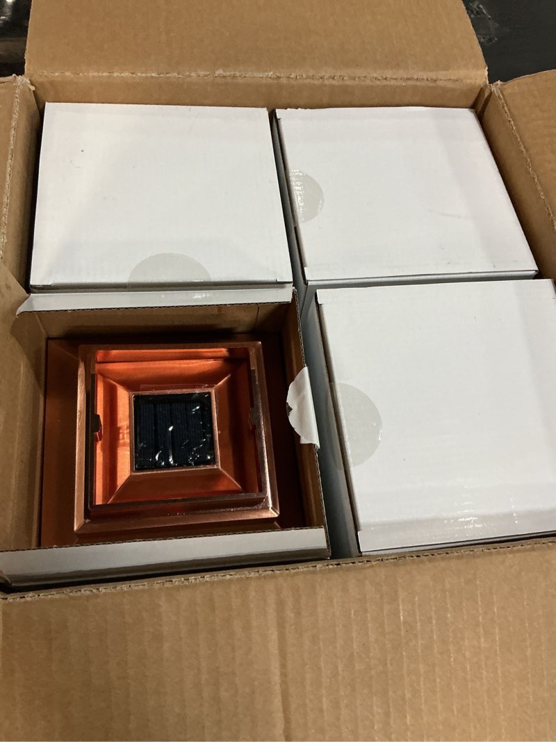 Condition photo showing Good Condition for greenlighting 8 pack gala solar powered led post cap light for 4x4 nominal wood posts and 4x4 pvc or vinyl posts (copper) 8 pack copper