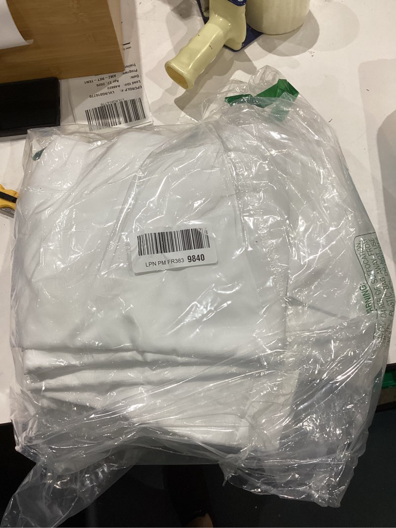 Condition photo showing Good Condition for queen size flat sheet - hotel quality top flat bed sheet only - ultra-soft, comfy breathable & cooling - fade & wrinkle free - easy-care, stain & shrink resistant bedding - easy-fit & oeko-tex - white queen 01 - white 1