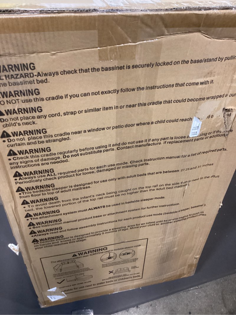 Condition photo showing New/Like New for Jimglo 3 in 1 Baby Bassinet, Rocking Bassinets with Comfy Mattress and Wheels, Adjustable Height Bassinet Bedside Sleeper, Easy Folding Portable Crib for Newborn (Green)