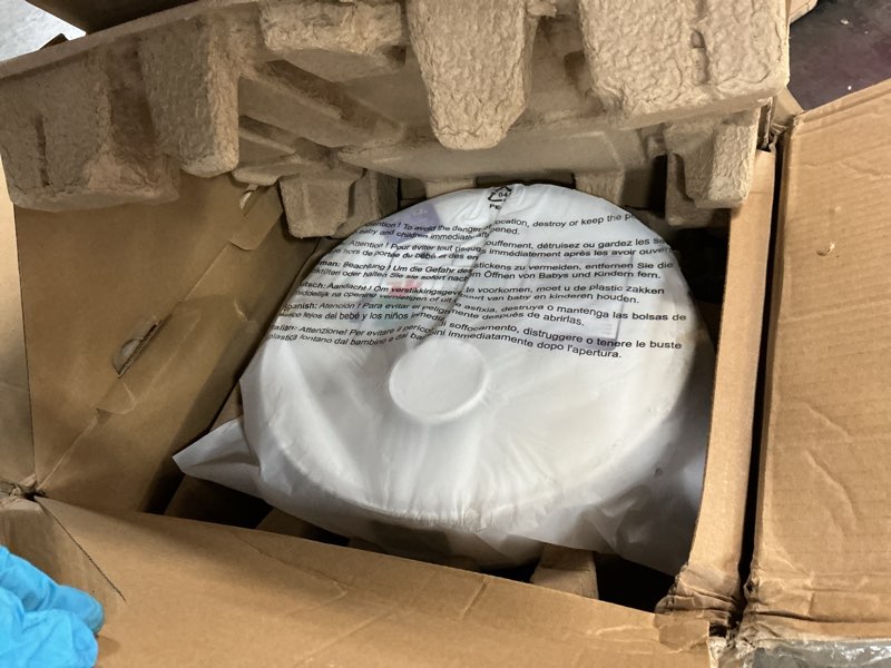 Condition photo showing As Is for MONSGA Robot Vacuum and Mop Combo, 6000Pa Robotic Vacuum with 3.5L Self Emptying Station, Lidar Navigation Robot Vacuum Cleaner, 180mins Runtime, APP/Remote/Voice Control, for Hard Floors and Carpets Starry Grey