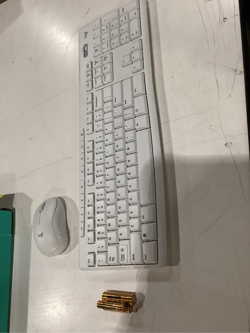 Condition photo showing New/Like New for Logitech MK270 Wireless Keyboard and Mouse Combo for Windows, 2.4 GHz, 8 Multimedia Keys, PC, Laptop, Wireless Keyboard Compact Mouse Combo - White Off White 1 Pack Combo
