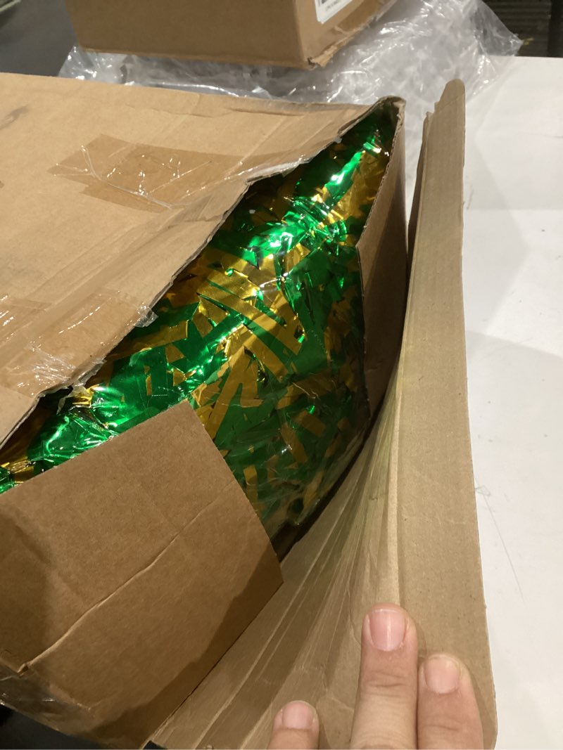 Condition photo showing Good Condition for Hanaive 100Pcs Metallic Cheerleading Pom Poms with Baton Handle Cheerleader Pompom Foil 30g Cheering Squad Hand Flowers for Adults Team Spirit Sports Party Cheering Green and Gold