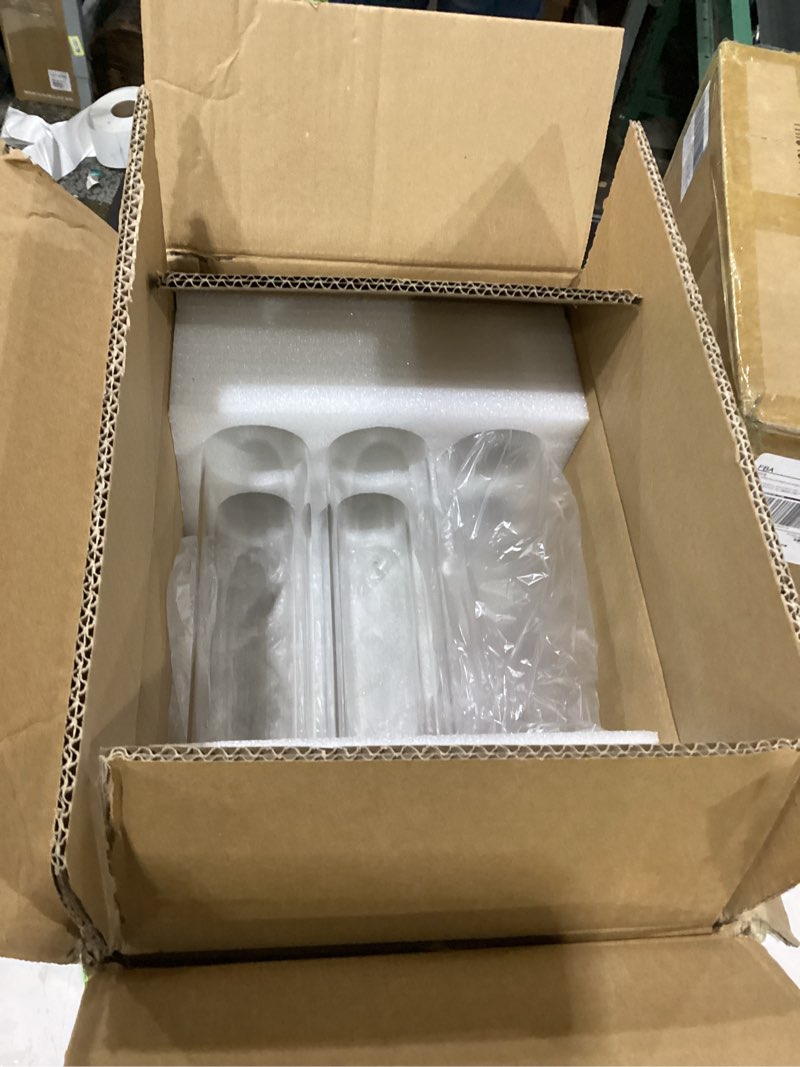 Hurricane Glass Candle Holder Set of 12 with Clear Taper Candle Holders Base - OWLREX 14" Tall Clear