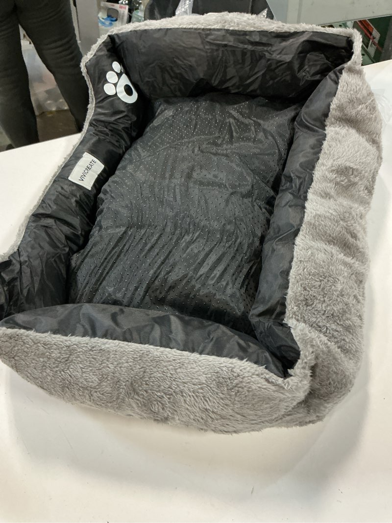 Condition photo showing As Is for Rectangle Plush Dog Bed Cat Beds for Small Dogs,Washable Medium Pet Beds Medium