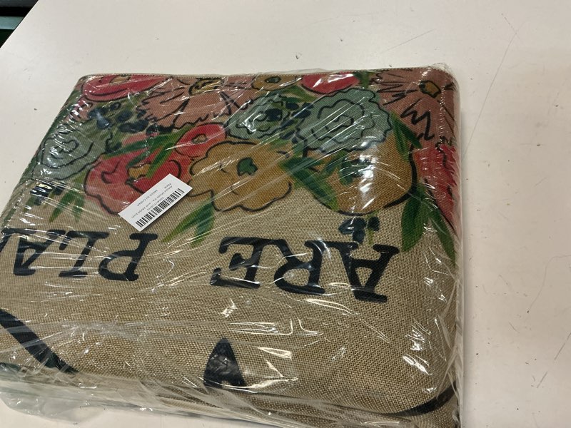 Condition photo showing New/Like New for artoid mode vases flowers hello spring kitchen mats set of 2, home decor low-profile kitchen rugs for floor - 24x35 and 24x59 inch 24" x 35" /24" x 59" beige