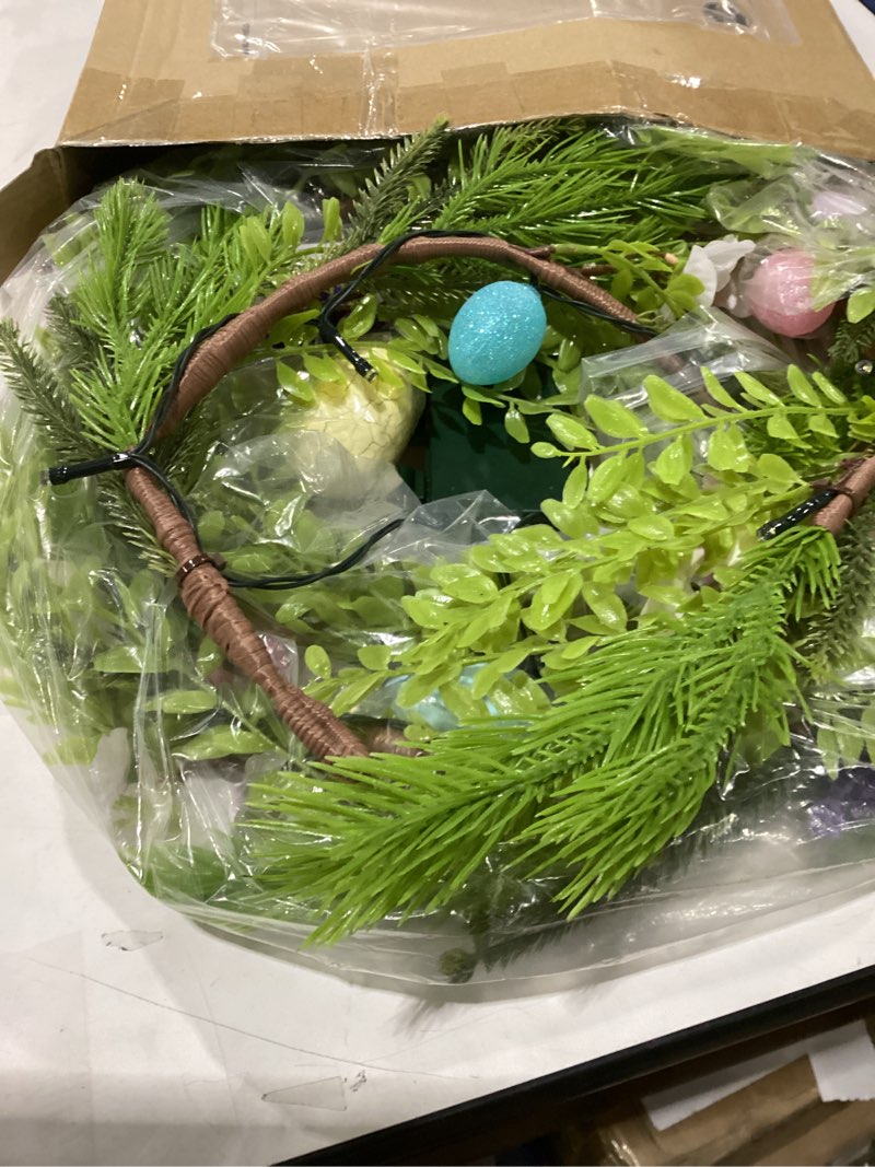Condition photo showing New/Like New for Not tested DR.DUDU 6 FT Lighted Easter Garland, Easter Decorations for Home, Egg Garland Spring Fireplace Mantel Decor, Indoor & Outdoor Holiday Parties Display