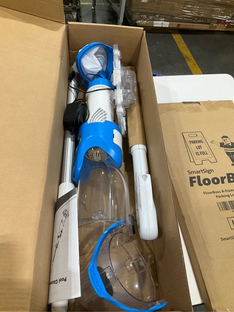 Condition photo showing Good Condition for lanocean 2026 newly cordless pool vacuum for inground pool, flow adjustable, transparent brush head–visible cleaning, 19 gpm powerful suction handheld pool vacuum for above ground pool, 70mins runtime