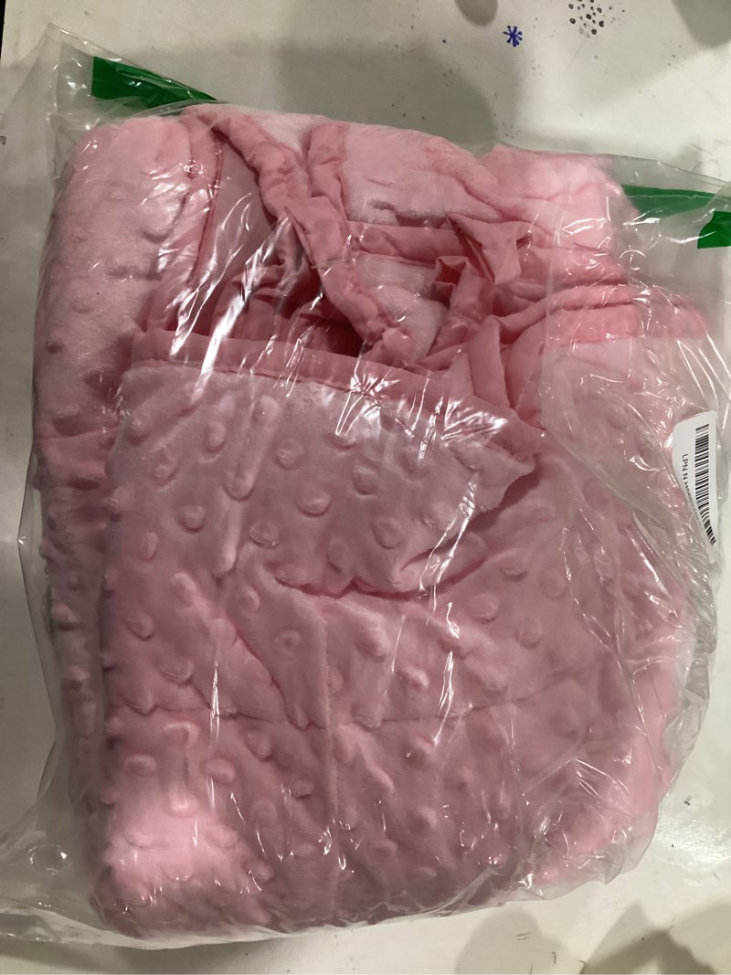 Kivik Weighted Blanket 3 lbs, 36 x 48 Inches, Pink Minky Dotted Heavy Blankets Throw, Small, Soft & 