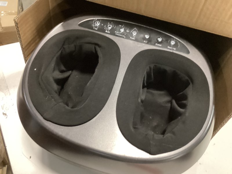 Condition photo showing As Is for Shiatsu Foot Massager, Foot Massager with Heat, Remote Control, Multiple Massage Modes & Adjustable Intensity, Women Size 12, Black/ZL7 16.5*15.5*9.5/ZL7