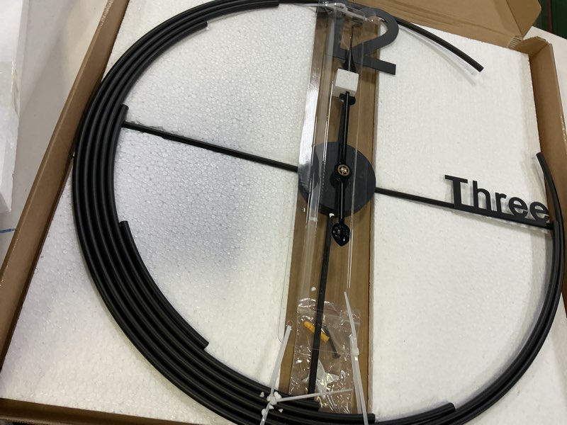 Condition photo showing Good Condition for Large Wall Clock,Modern Minimalist Wall Clock Round Silent Non-Ticking Battery Operated Decorative Clocks for Living Room/Entryway/Kitchen/Bedroom/Office/Home Metal Wall Decor 24 inch 24 inch Black