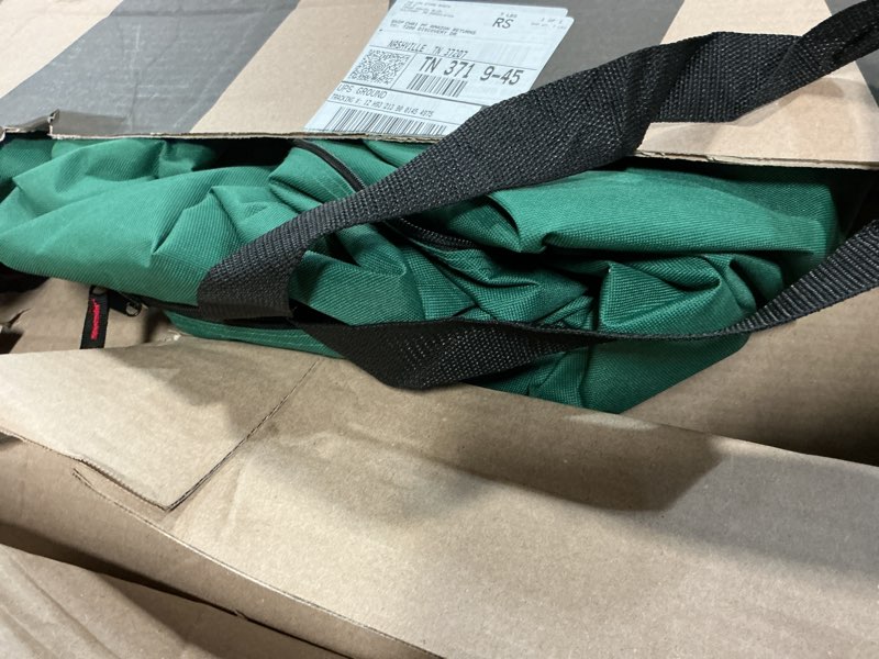 Condition photo showing Good Condition for kesfitt christmas tree storage bag 9ft, rolling christmas tree bag with wheels, christmas tree storage box with adjustable straps fits artificial tree, 600d oxford extra large heavy duty, dual zippers green