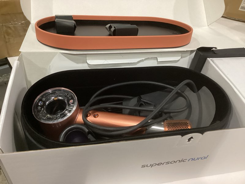 Condition photo showing As Is for not tested dyson supersonic nural™ hair dryer amber silk