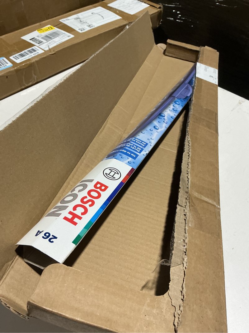 Condition photo showing As Is for bosch 26a16a icon beam wiper blades - driver and passenger side - set of 2 blades (26a & 16a) front (26a & 16a) icon combo pack (front)