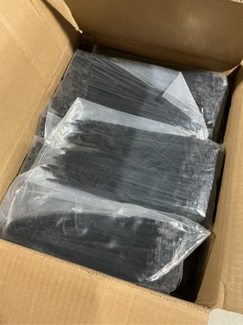 Condition photo showing Good Condition for zip ties 8 inch black zip ties 5000 pack(5×1000), wire ties with 50lb tensile strength, uv resistant cable ties, self-locking plastic ties for indoor and outdoor use, by tantti. 8" (5000 pack)