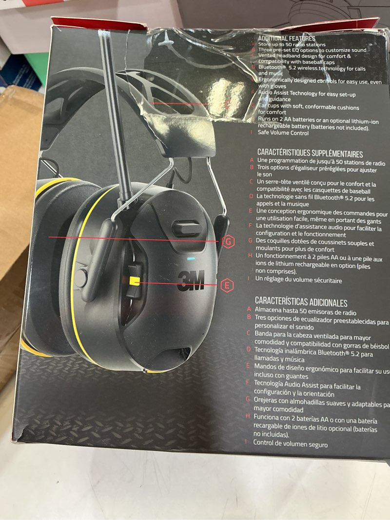 Condition photo showing New/Like New for 3m worktunes connect + am/fm wireless hearing protector with bluetooth technology, bluetooth hearing protection with a 26 db noise reduction rating