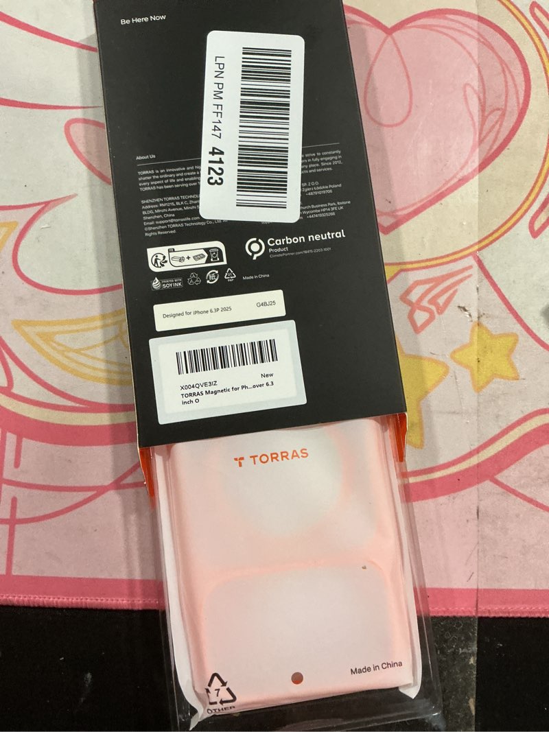 Condition photo showing Good Condition for TORRAS Magnetic Shockproof for iPhone 17 Pro Case, Compatible with MagSafe, Military-Grade Drop Protection, Camera Control, DIY Button, Slim Translucent Phone Case for iPhone 17 Pro, Orange iPhone 17 Pro Orange