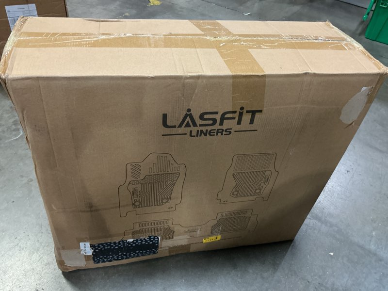 Condition photo showing New/Like New for lasfit floor mats & cargo mat with backrest 2021-2026 & only 7 seats(not for 8/9 seats) for chevy tahoe/gmc yukon(only yukon, not fit yukon xl)/cadillac escalade(only escalade, not fit escalade esv) 24)tahoe/yukon/escalade 7 seats 2021-2026