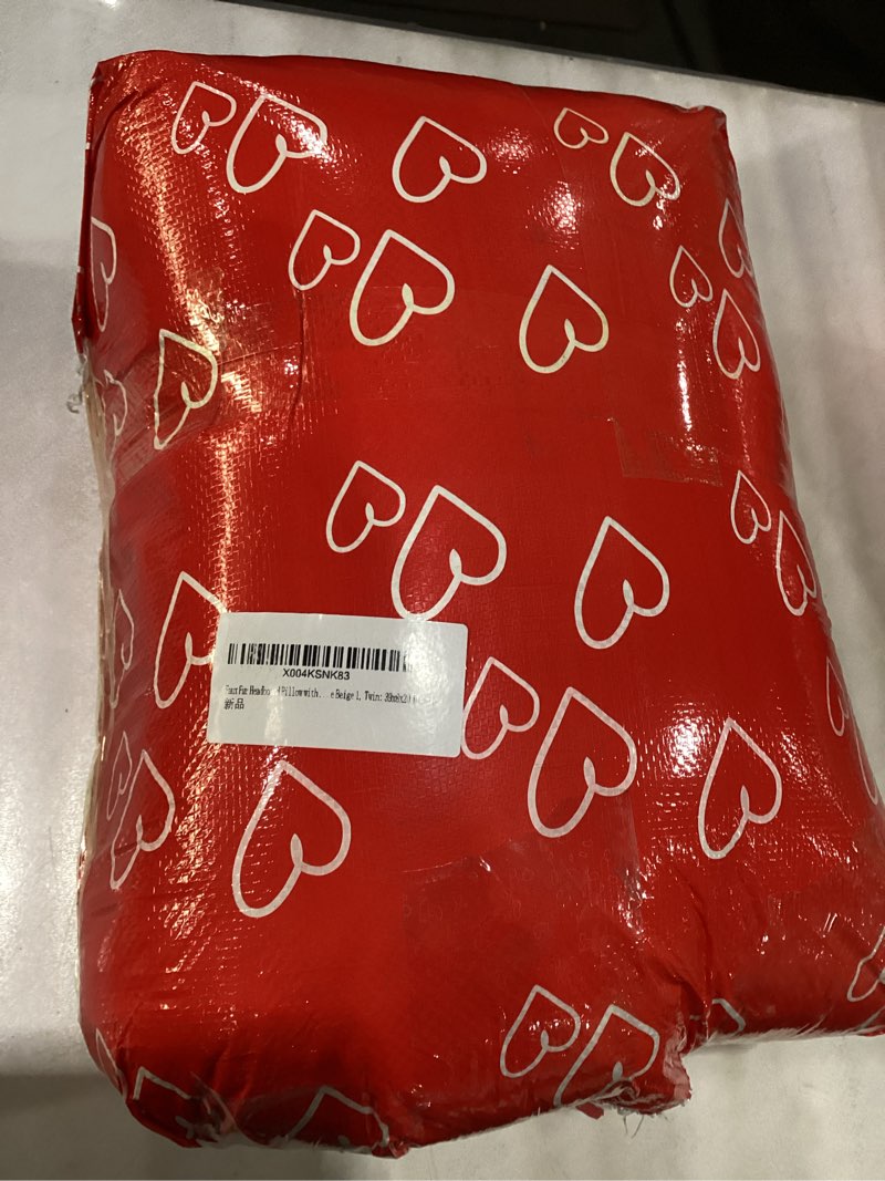 Condition photo showing New/Like New for Luxury Faux Fur Headboard Pillow Twin Size - Triangular Wedge Cushion for Bed & Sofa, Fluffy Reading Backrest Bolster with Detachable Neck Roll, Washable Cover & Side Pocket, Ivory White Beige 1 Twin: 39x8x20 Inches