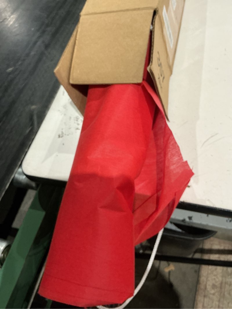 Condition photo showing As Is for hortense b. hewitt wedding accessories fabric aisle runners, 100-feet long, red (30056)