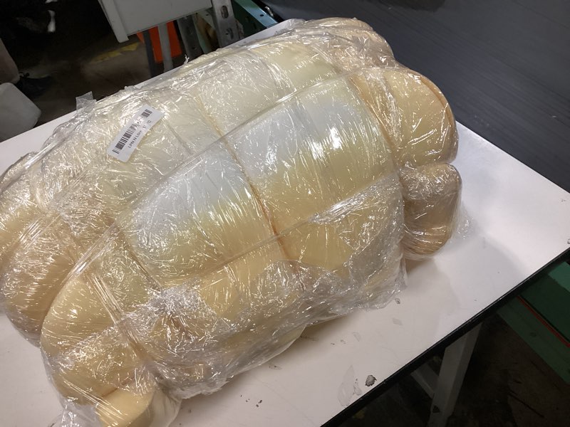 Condition photo showing As Is for FOAMYFOAM High Density 6 inch Thick, 24 inch Wide, 24 inch Long Upholstery Foam, Cushion Replacement 6" x 24" x 24" (1 Pack)