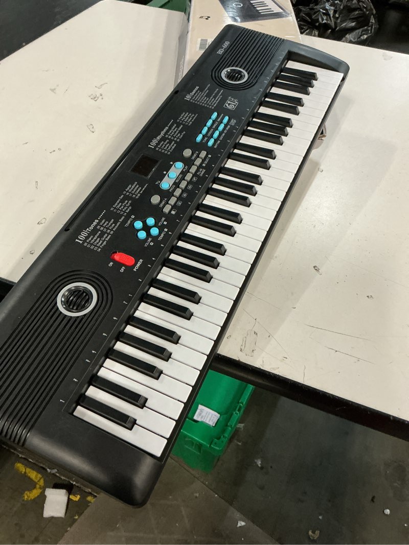 Condition photo showing Good Condition for 61 keys piano keyboard, electronic digital piano with built-in speaker microphone, portable keyboard gift teaching for beginners, electric piano for kids, birthday gift for children