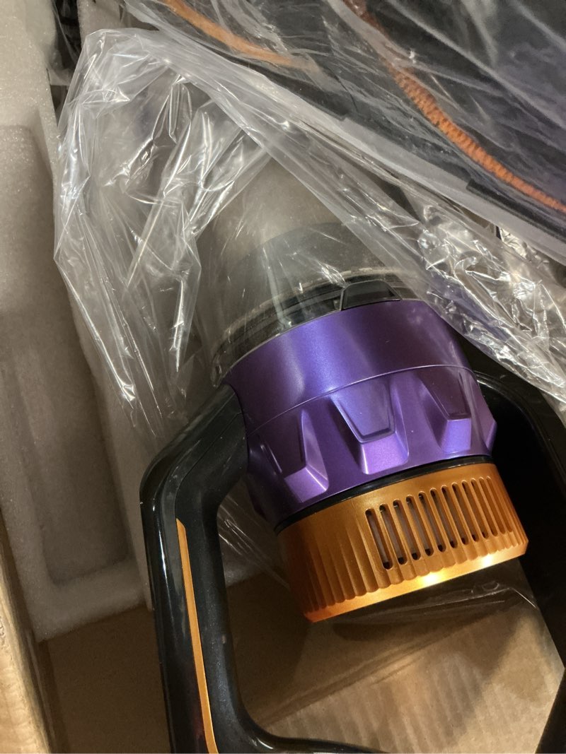 Condition photo showing As Is for cordless vacuum cleaner, 580w/48kpa vacuum cleaners with 65 min runtime, lightweight wireless vacuum with led headlights/screen, wall mount, removable handheld vacuum for pet hair/carpets/floors/sofa