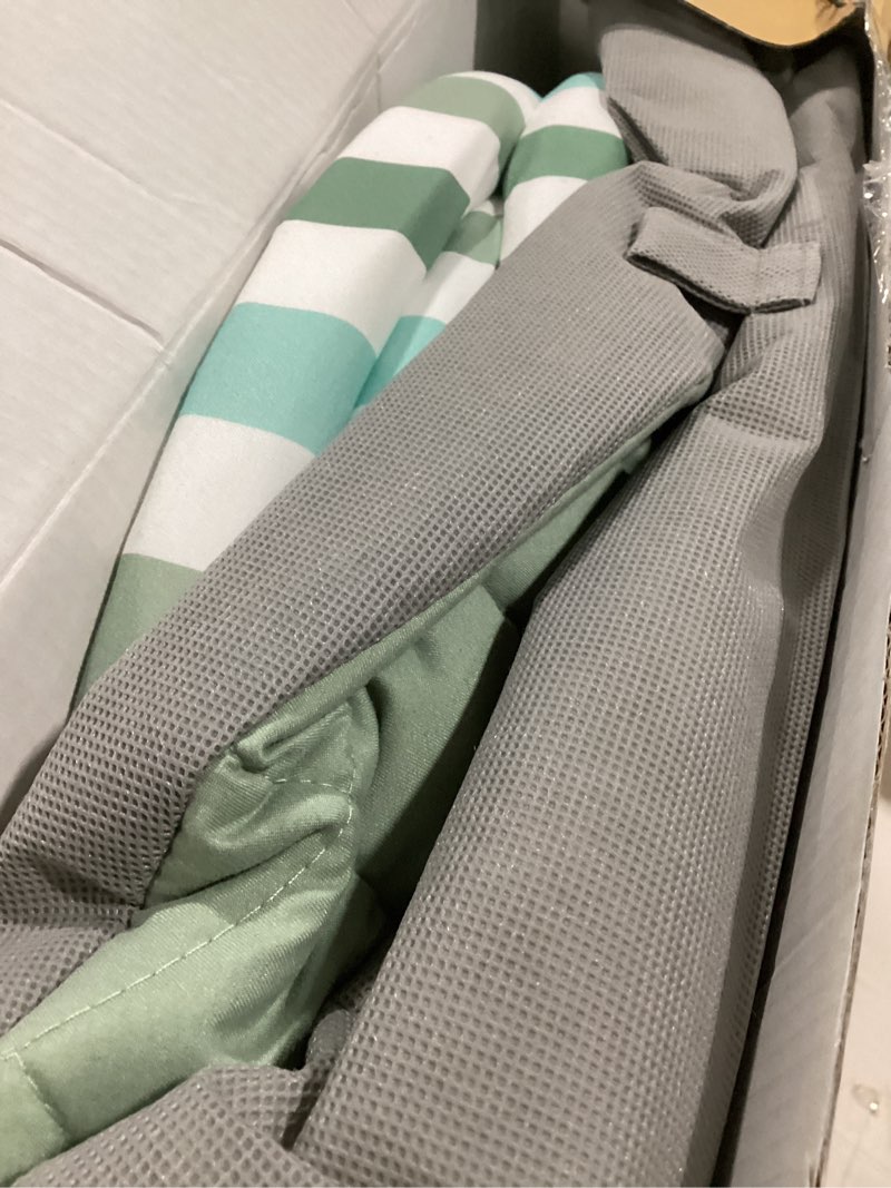 Condition photo showing New/Like New for blissful diary baby play gym mat, play mat activity mat with 6 detachable toys for stage-based sensory & motor skill development, easy to install & clean, baby essentials gift, sage green