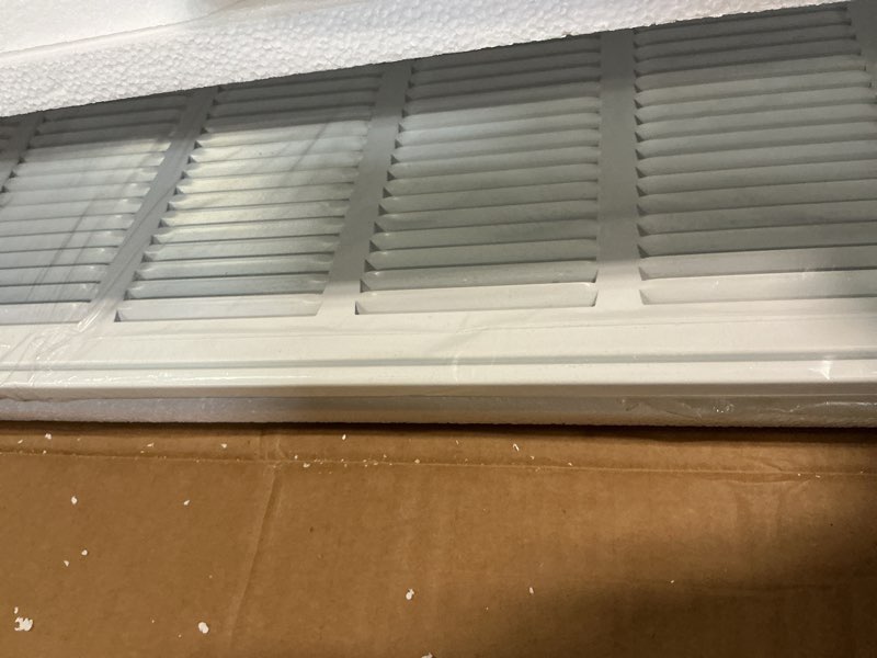 Condition photo showing Good Condition for 30x12 return air grille [duct opening size],return air vent cover for wall or ceiling,steel return air filter grilles removable face/door for 1 inch filters (30"w x 12"h [duct opening])