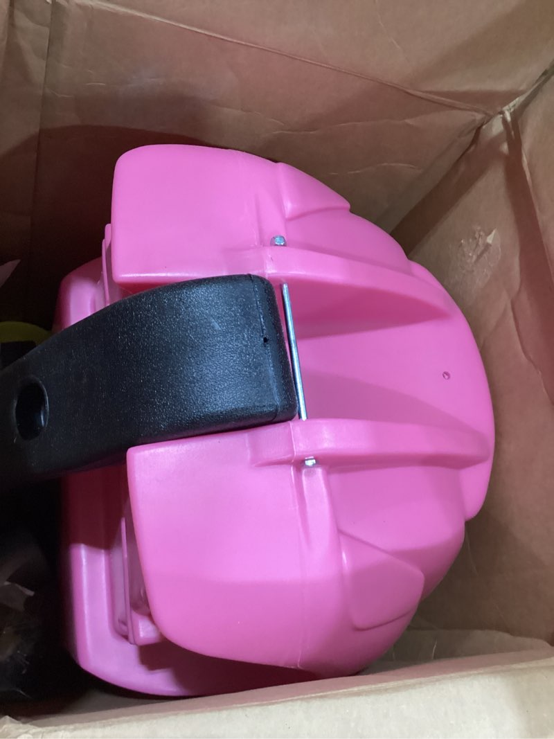 Condition photo showing Good Condition for step2 whisper ride ii kids push cars, ride on car, seat belt, horn, toddlers ages 1.5 – 4 years old, max weight 50 lbs., quick storage, stroller substitute, pink pink large