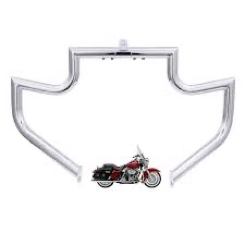 Gamyipp 1.5\" Crash Bar Engine Guard Highway Freeway Bar for Harley Davidson Touring Road King Street