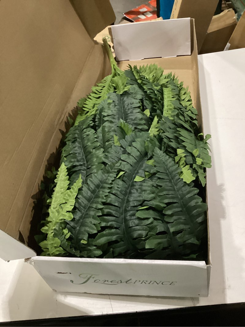 Condition photo showing Good Condition for 68" artificial ferns for outdoor, uv resistant giant faux boston fern bush with 92 fronds, large fake plants fade resistant for porch patio garden home decor 68" 1 pcs