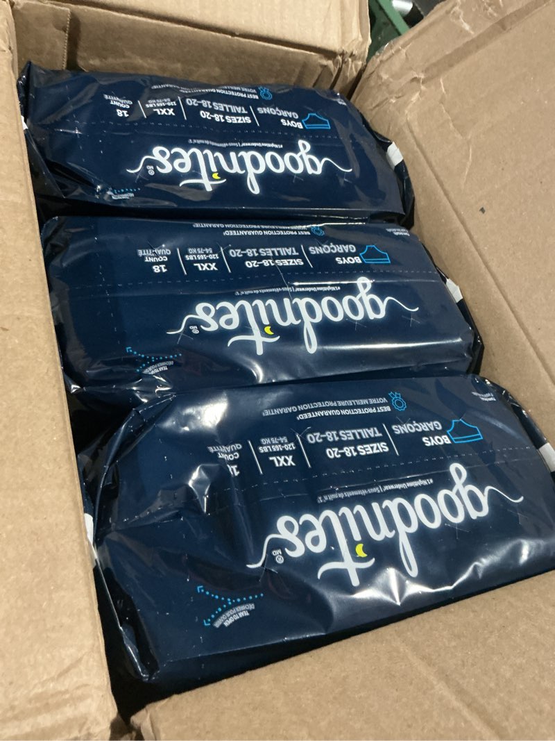 Condition photo showing Good Condition for goodnites boys' disposable nighttime underwear - size xxl - 54 ct