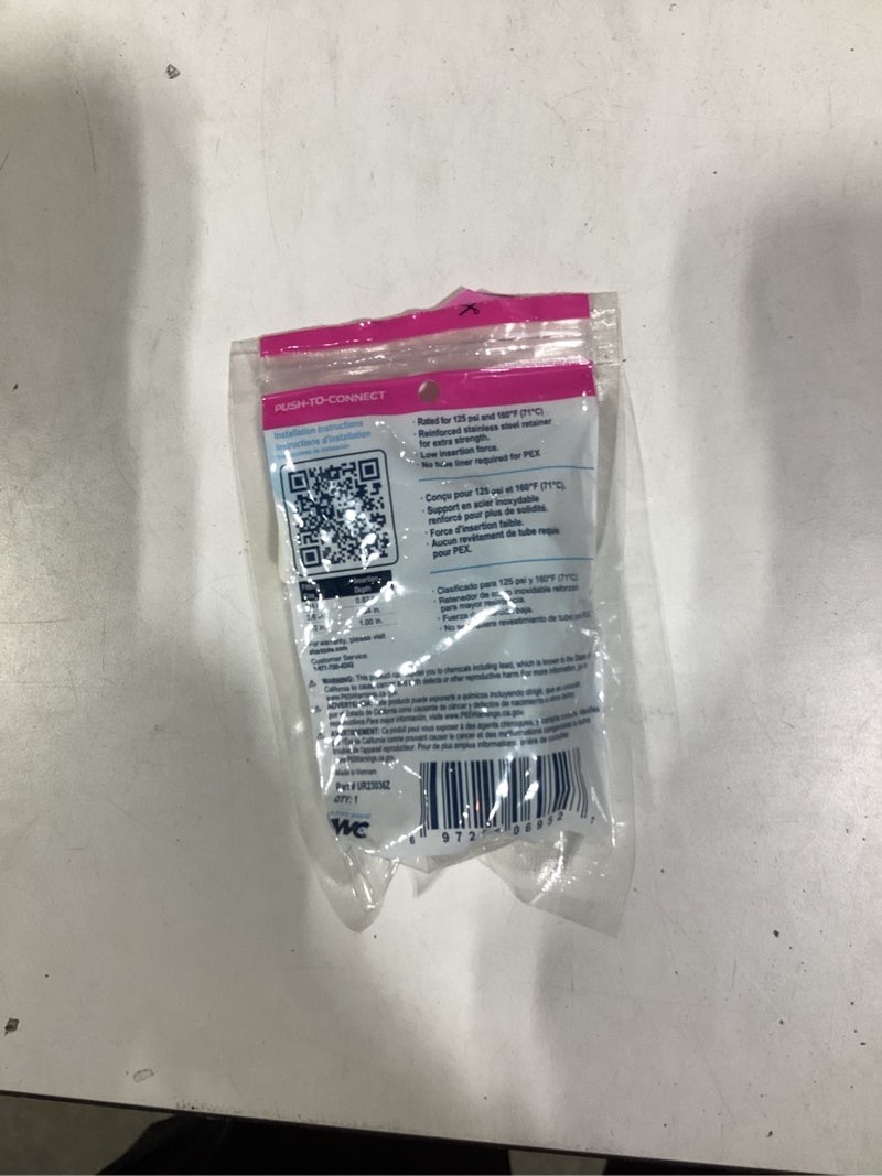 Condition photo showing Good Condition for SharkBite 1/2-in Push-to-connect x 3/8-in Compression Brass Quarter turn Stop Angle valve