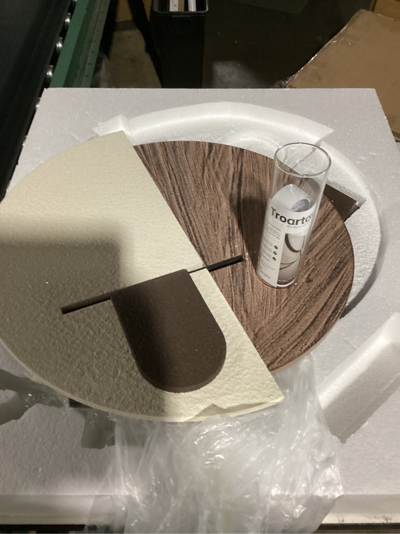 Condition photo showing Good Condition for troartos 3d textured neutral abstract wall art with vase, white and brown wall decor with rabbit decoration, minimalist geometric artwork for living room hallway dining room bedroom office, 24x24 in