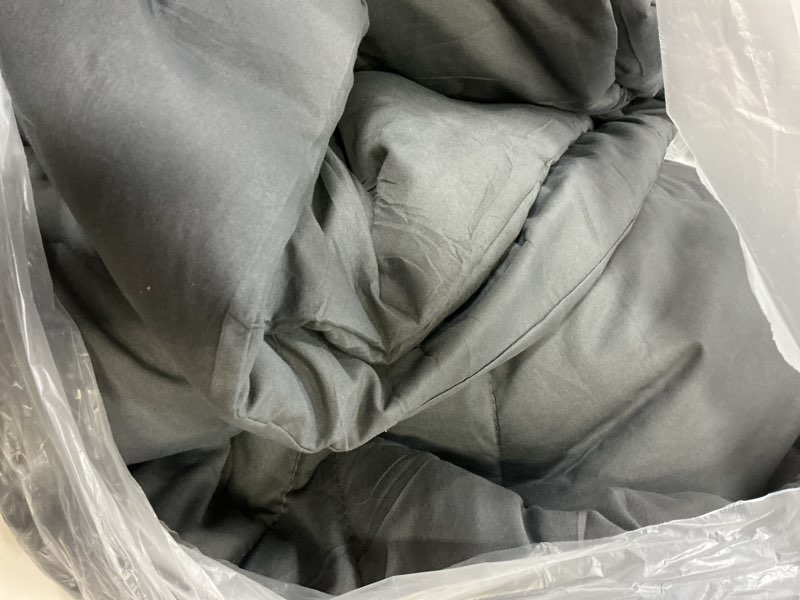 Condition photo showing As Is for CozyLux King Size Comforter Set Dark Grey - 7 Pieces Bed in a Bag King, Luxury Soft Bed Set for All Seasons, Bedding Set with Down Alternative Comforter, Sheets, Pillowcases & Shams Dark Grey King