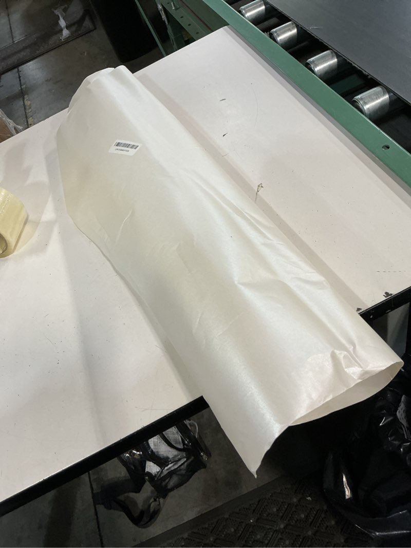 Condition photo showing As Is for wrapaholic 30 inch jumbo off white wrapping paper - 81.5 sq ft pearly-lustre solid color cream wrapping paper perfect for wedding, birthday, baby shower, christmas - 30 inch x 33 feet pearly-lustre - off white