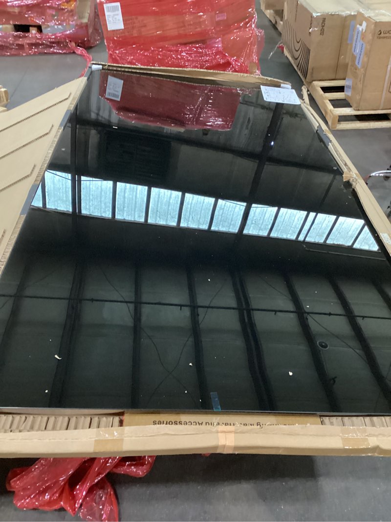 Condition photo showing Good Condition for large black glass dry erase board, 96 x 48 inches magnetic glass whiteboard,8' x 4' frameless blackboard for office, home, school black 96"w x 48"h