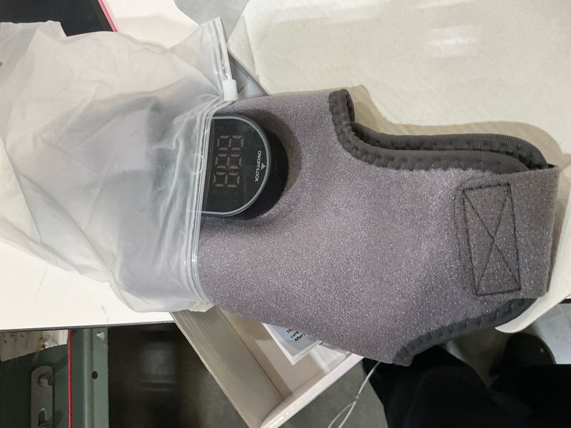 Condition photo showing As Is for Cordless Foot Massager for Neuropathy, Foot and Ankle Massager, Ankle Heating Pad with Massage, 6 Heating, 3 Massage Modes&Timer, Gray