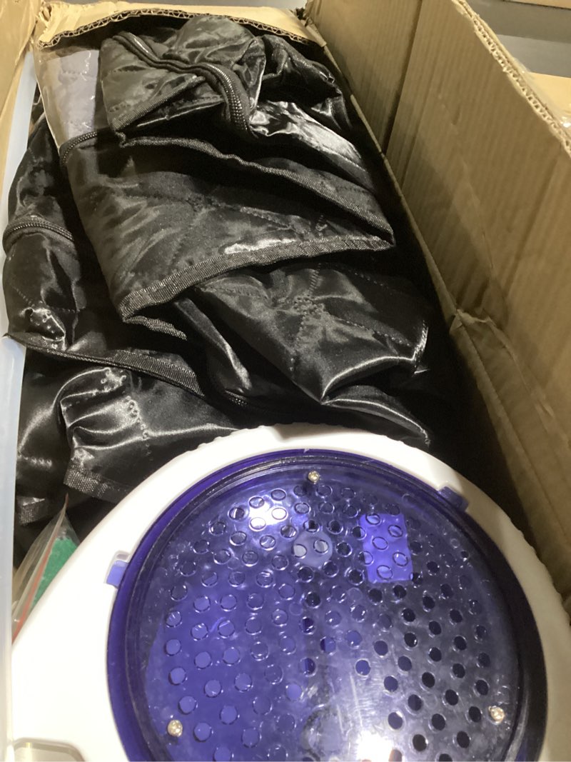 Condition photo showing As Is for Upgraded Portable Sauna for Home?Relaxation, Steam Sauna for Home with Steamer, Remote Control, Folding Chair, 9 Levels