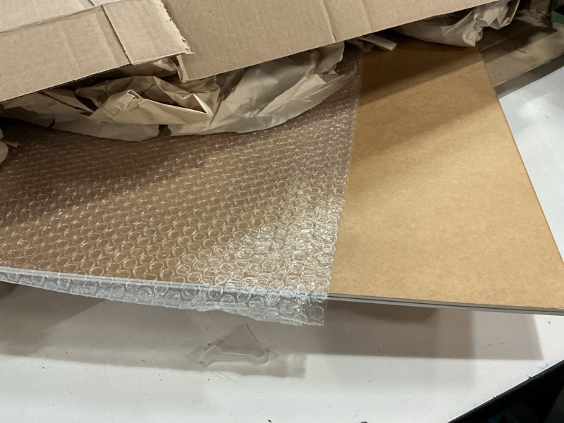 Condition photo showing As Is for white acrylic sheets 31% translucent cast plexiglass 24" x 24" square panel 1/8" (3mm) thick with protective paper for signs, diy display projects, craft,2-pack 24x24" white/24x24 1