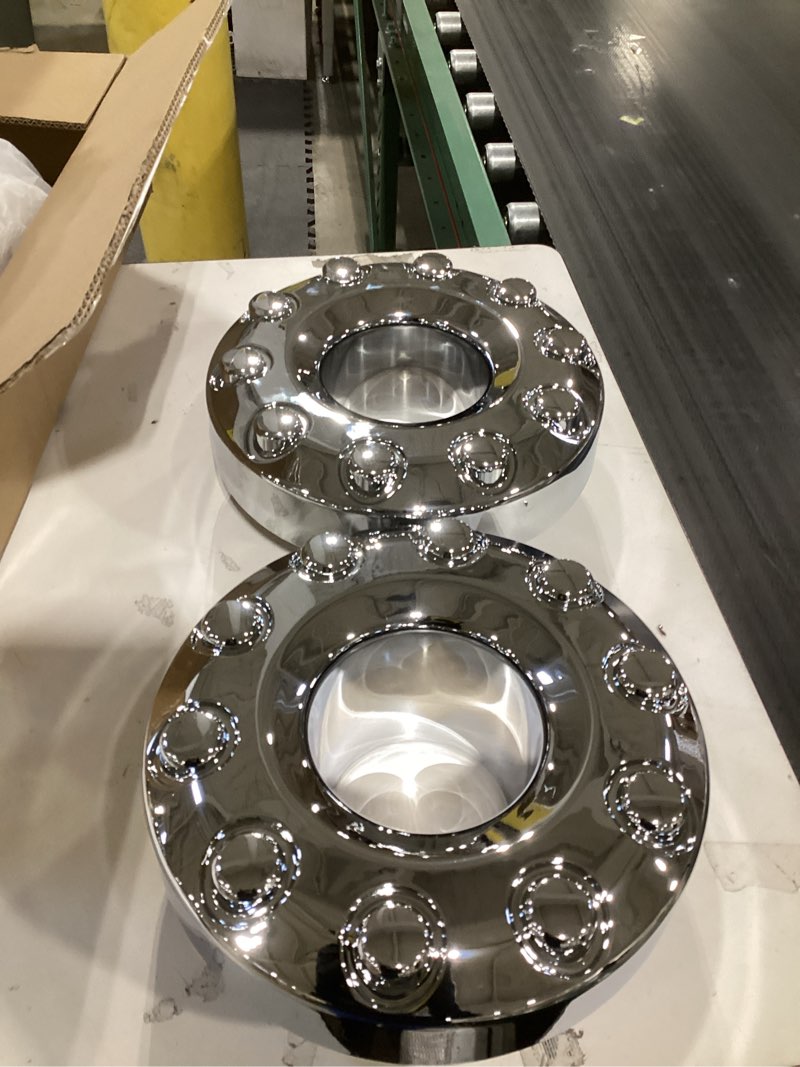Condition photo showing Good Condition for Pair of Front 10 Lug Chrome Wheel Center Hub Cap 5C3Z1130NA Compatible with Ford F450 F550 Super Duty 2005?2017-19.5 in 4WD Front Wheel Center Hub Cap