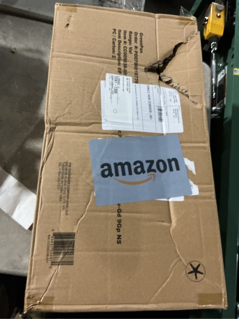 Condition photo showing Good Condition for GreenPan Valencia Pro Hard Anodized 3 Piece Fry Pan Skillet Set, Ceramic Nonstick 8" 9.5" and 11" Induction Suitable Frying Pans, PFAS-Free Cookware, Dishwasher Safe, Oven and Broiler Safe, Gray 8" 9.5" and 11" Frying Pan Skillet Set Gray