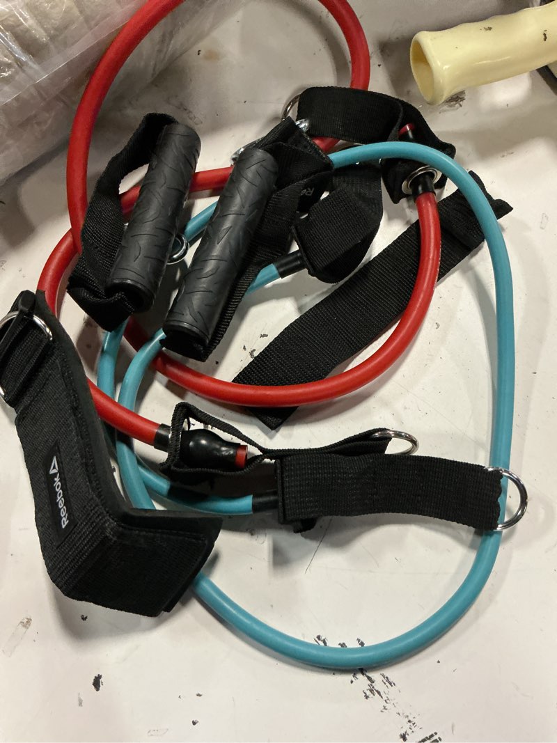 Condition photo showing As Is for reebok delta total body resistance kit  interchangeable tubing